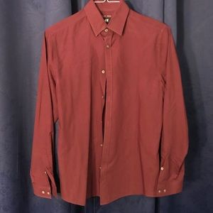 H&M Long Sleeve Button Down Shirt Red Size Small